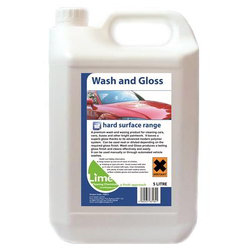 Wash & Gloss vehicle cleaner 2x5lt