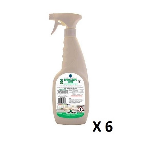 Spray & wipe Ultra Viricidal cleaner RTU trigger spray (6x750ml)