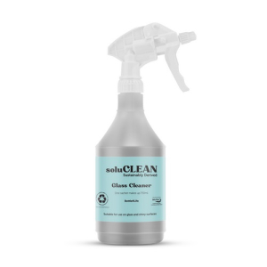 SoluClean Glass & S.Steel Cleaner Re- Usable Trigger Spray Bottle