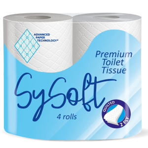 SySoft 2ply Premium Toilet Tissue 10 x 4 roll pack toilet rolls (40)
