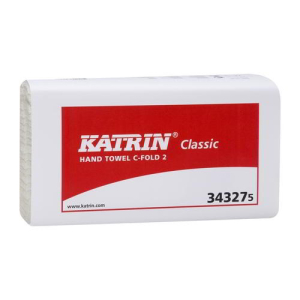 Katrin Classic Hand Towel C- fold 2 Ply White 343275 Eco Label