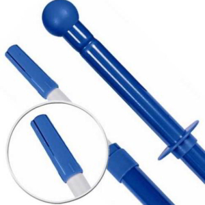 Telescopic handle for bendable cleaning tool