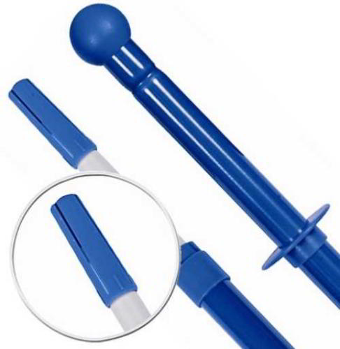 Telescopic handle for bendable cleaning tool