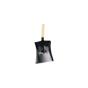 Short metal shovel with wooden handle