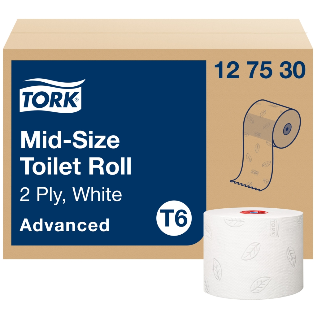 Tork Advanced Mid-size Toilet Roll (T6) 127530 Eco Label - Lime ...