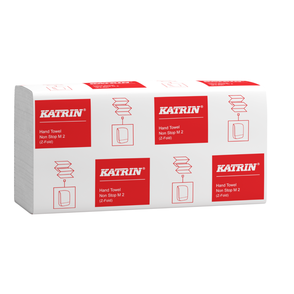 Katrin Classic Hand Towel Non Stop M2 Handy Pack 2 Ply White 61617 Eco
