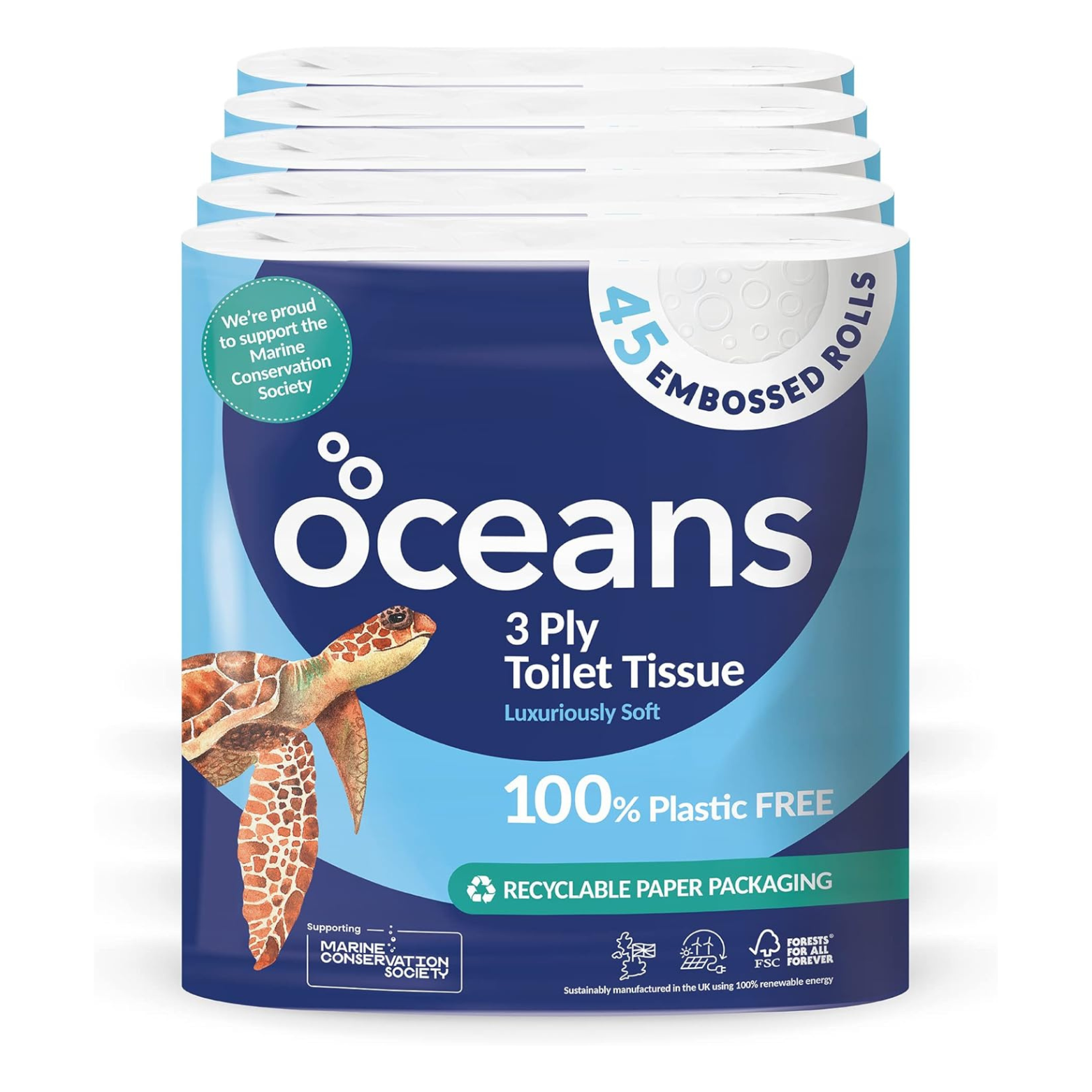 Oceans Sustainable 3 ply Luxury toilet rolls (45)