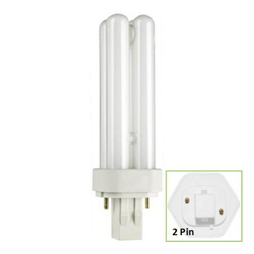 Compact Fluorescent 18W Biax D Double Turn 2 Pin (10)