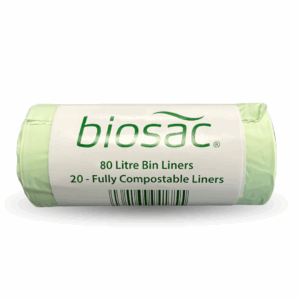 Compostable natural Cornstarch Biosac 80 Litre sack (20 bag roll)