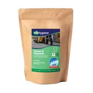 BioHygiene Unfragranced large scrubber drier degreaser sachet (125)