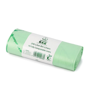 Compostable natural Cornstarch 240 Litre sack (100)